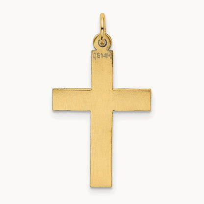 Polished Cross Pendant, 14K