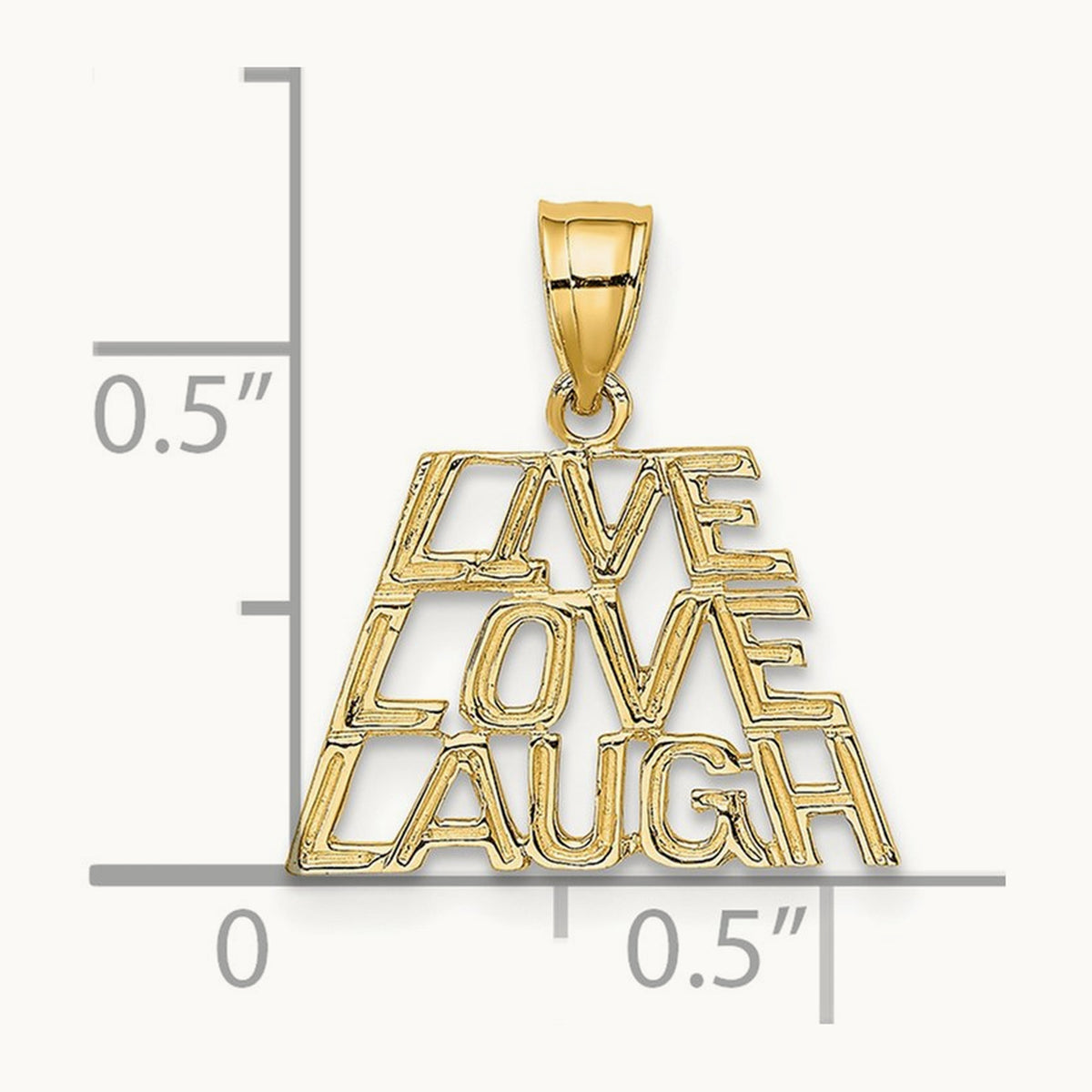 LIVE LAUGH LOVE Charm, 14K