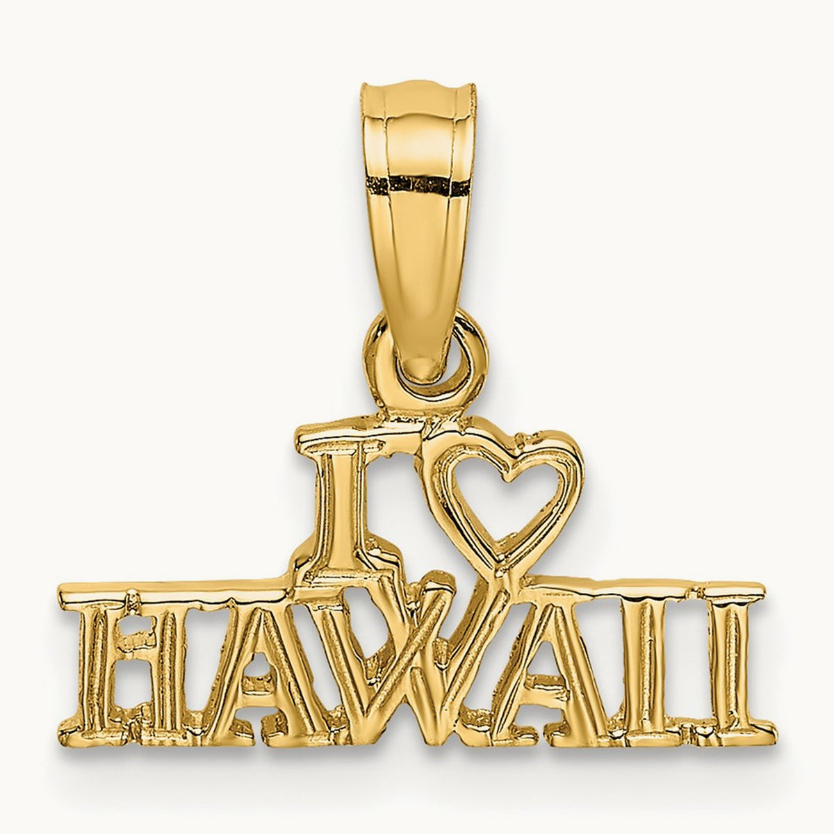 I HEART HAWAII Charm, 14K