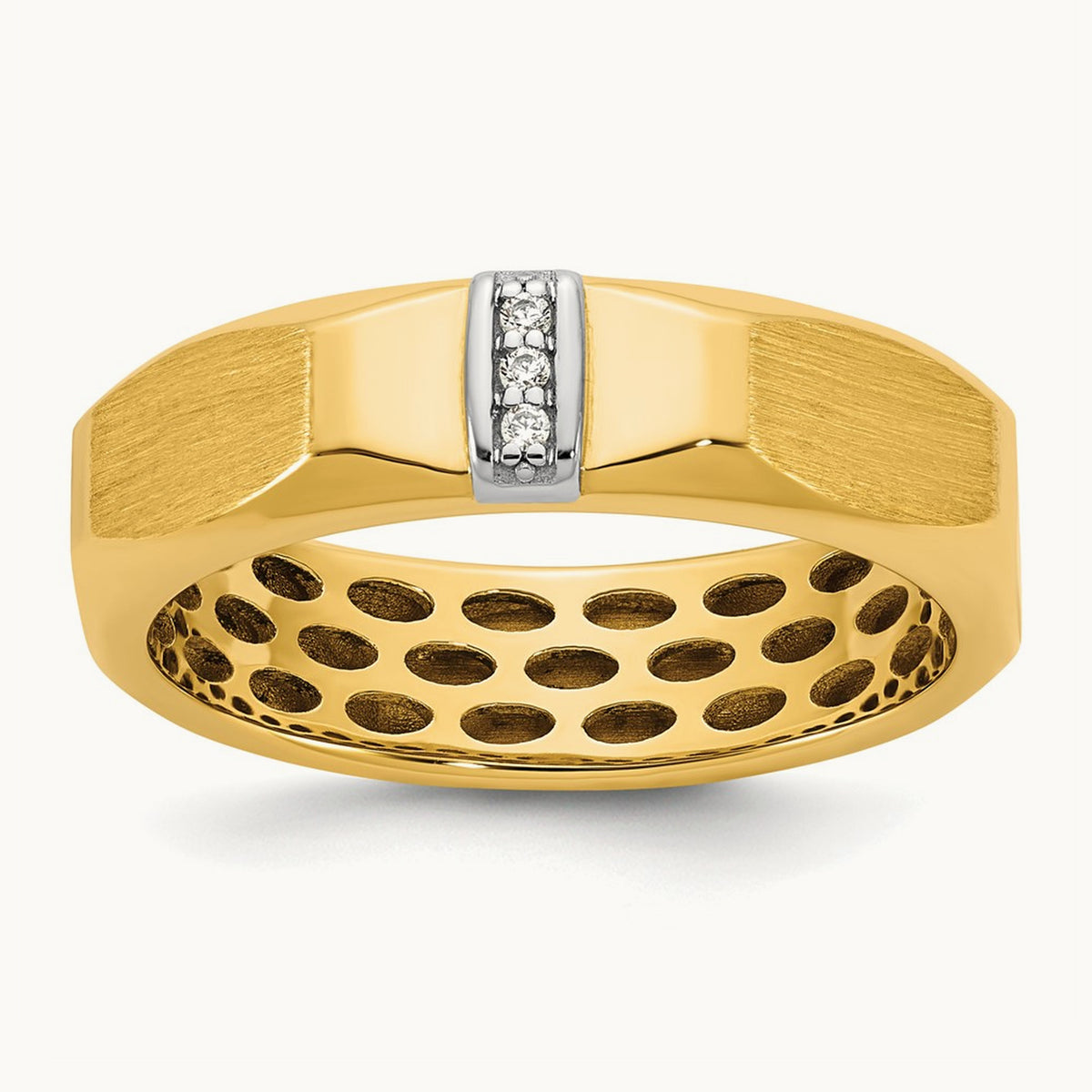 14ktt IB Goodman Mens Satin Diamond Ring Mounting