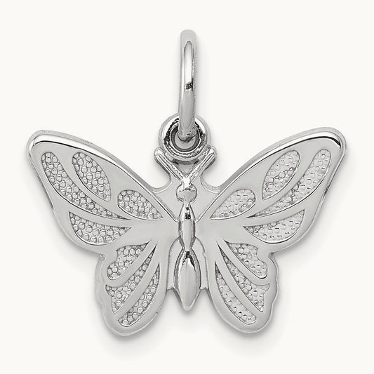 Butterfly Charm, 14K White Gold