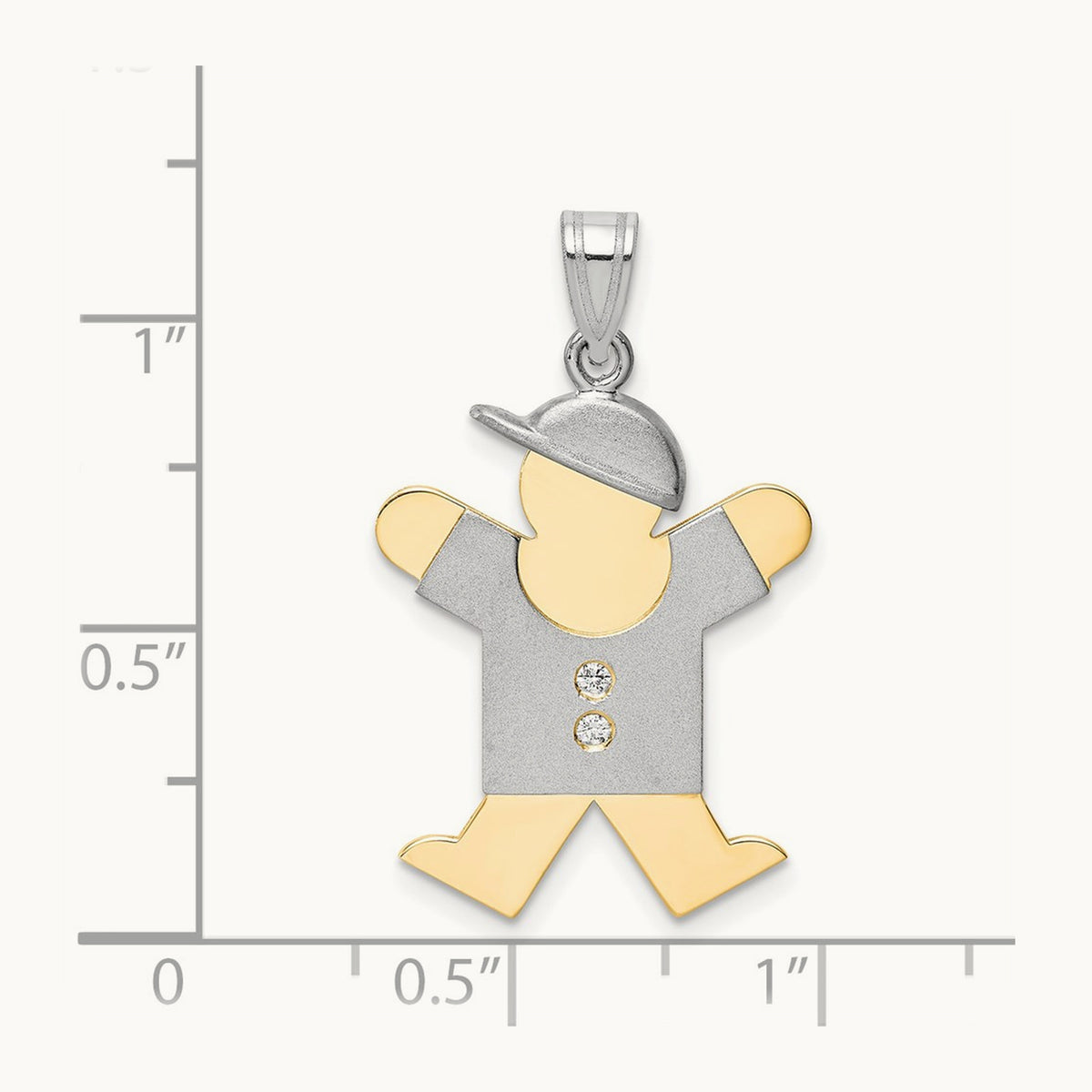 AA Diamond Kid Pendant, 14K Two-tone