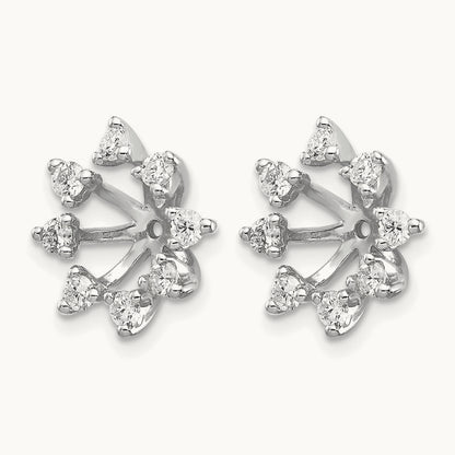 AA Fancy Diamond Earring Jacket, 14K White Gold