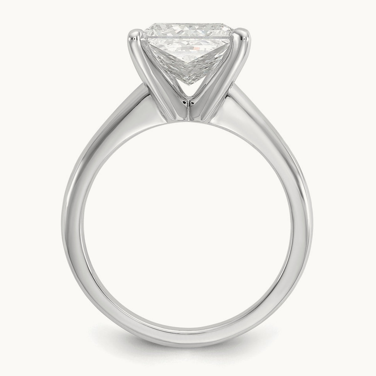 Oval Solitaire Engagement Ring, 0.50-5.00 ct tw Lab-Grown Diamond — 3 ct, 14K White Gold