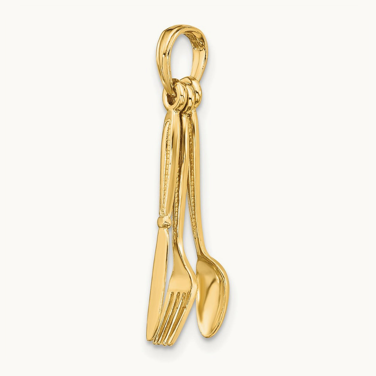 3-D Moveable Knife — 14K Yellow Gold