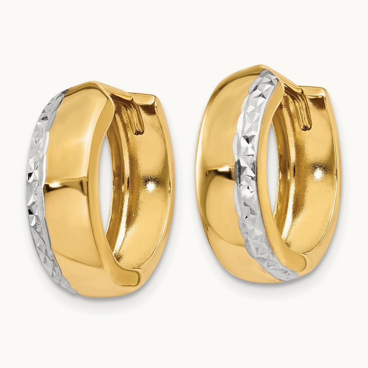 w/ Textured Hinged Hoop Earrings — photo set
