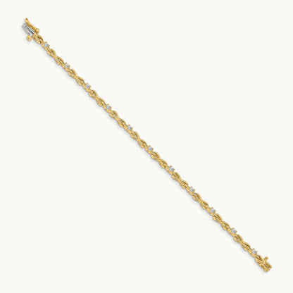 Fancy Link Tennis Bracelet, 0.50 ct tw Lab-Grown Diamond