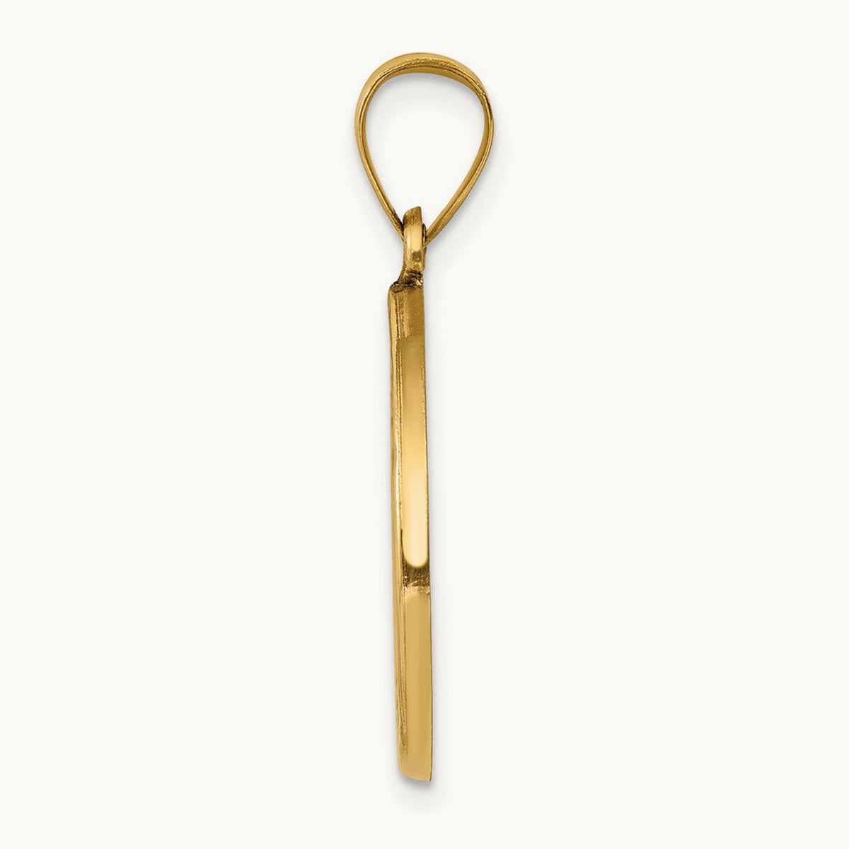 Polished and Satin St John Baptist Medal Hollow Pendant — photo set
