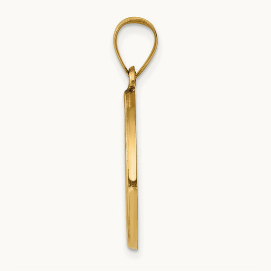 Polished and Satin St John Baptist Medal Hollow Pendant — photo set