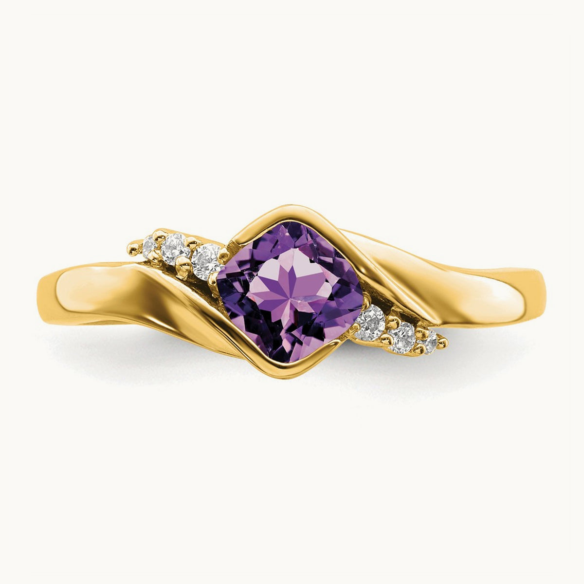 Amethyst and Diamond Ring, 14K