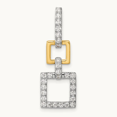 Dangle Square Slide Pendant, 0.50 ct tw Lab-Grown Diamond