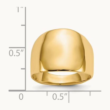 Polished Dome Ring, 14K