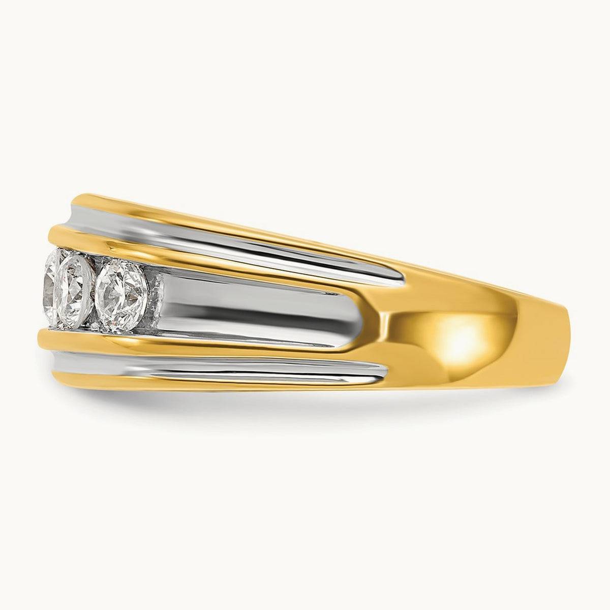 With White RH Men's Ring, 1.00 ct tw Lab-Grown Diamond