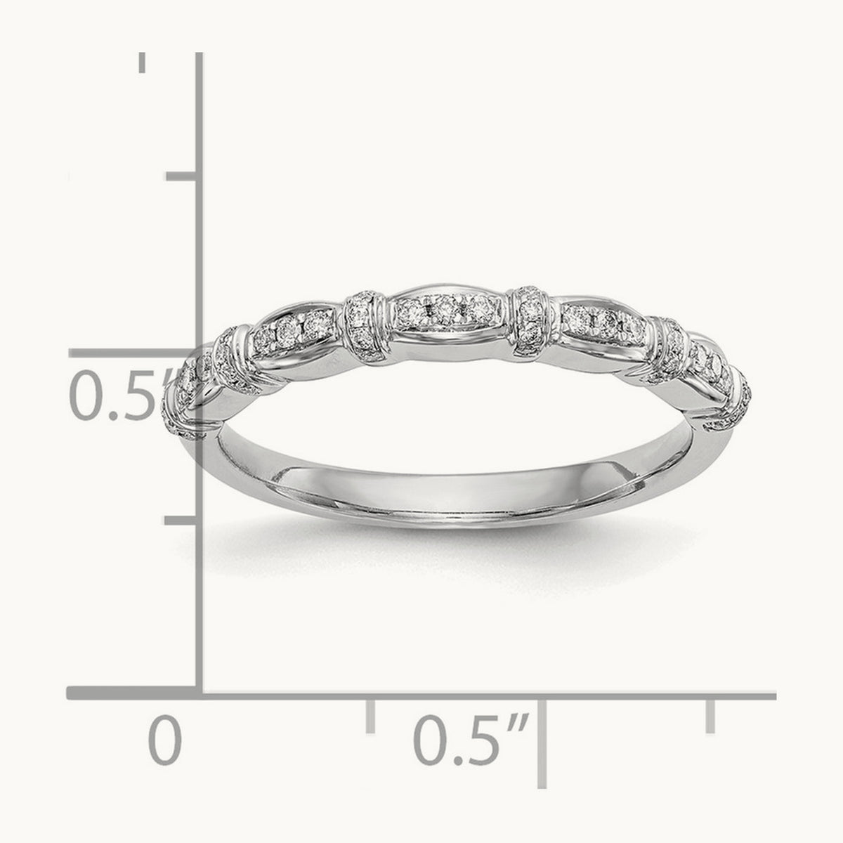 Diamond Band — 14K White Gold, 7
