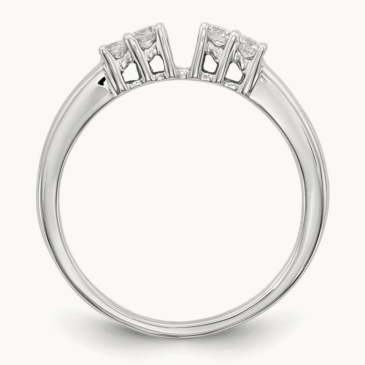 5-Stone Peg Set Semi-Mount Engagement Ring, 0.20 ct tw