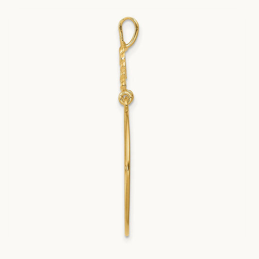 Polished 5-Heart Charm Holder — 14K Yellow Gold
