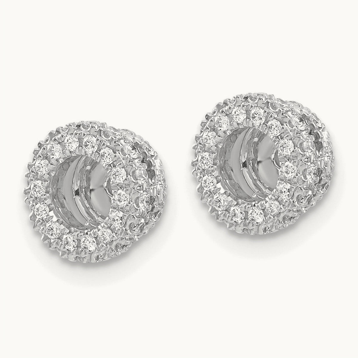 Earring Jacket, 0.25 ct tw Lab-Grown Diamond — 14K White Gold