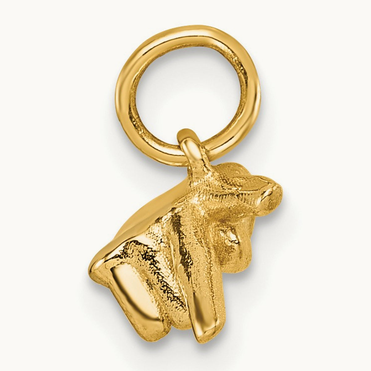 American Sign Language Alphabet Fingerspelling Sign P Pendant, 14K