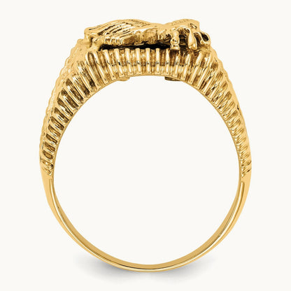 Men's Onyx Eagle Ring, 14K