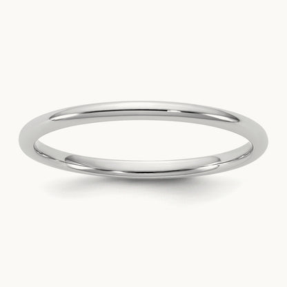 Lightweight Comfort Fit Band, 1.5mm, 10K White Gold