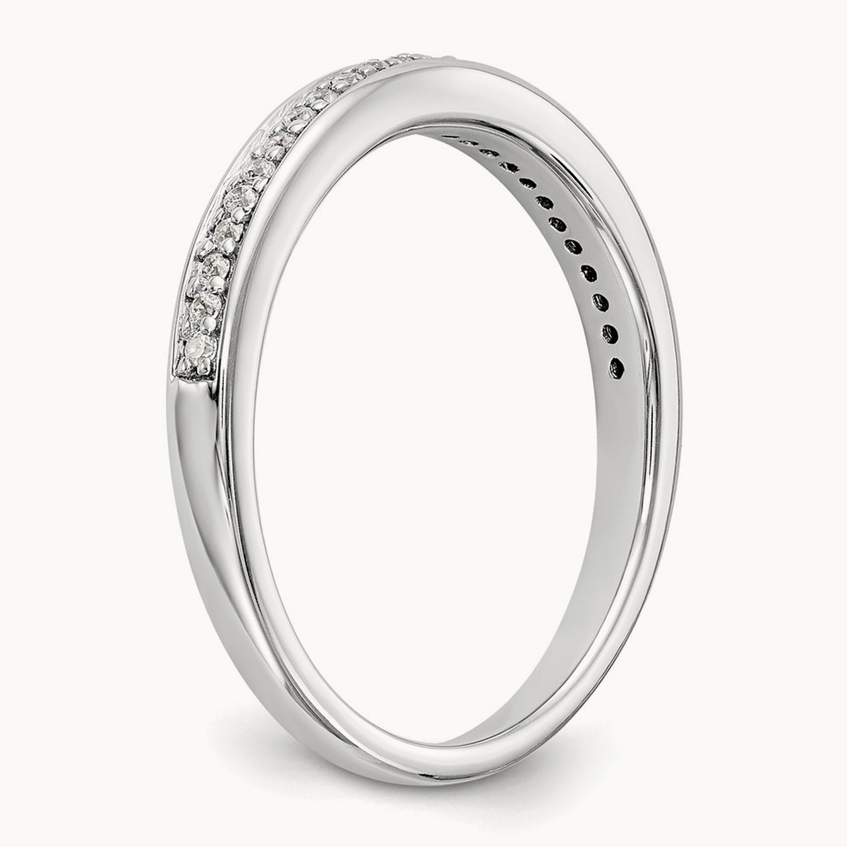 Diamond Wedding Band, 14K White Gold