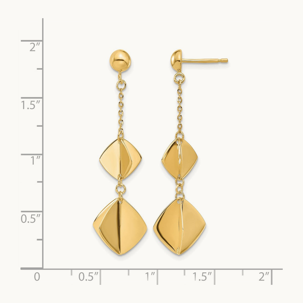 Polished Fancy Dangle Post Earrings — Leslie's — photo set
