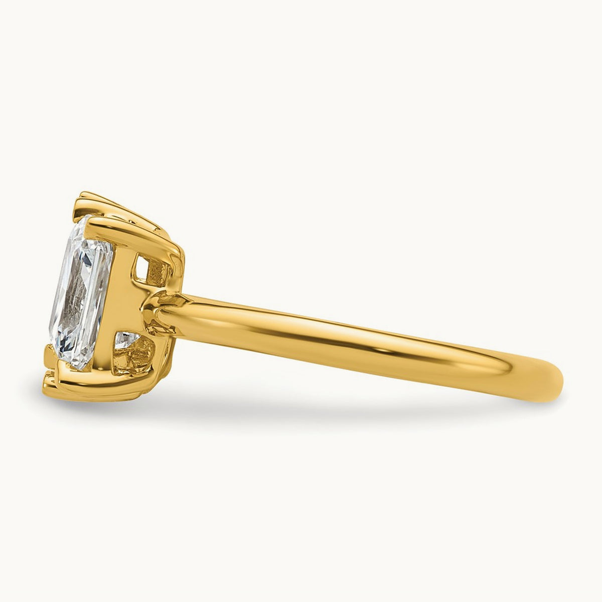 YG Pear/Radiant Two-stone Ring Mounting