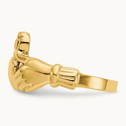 Men's Claddagh Ring, 14K