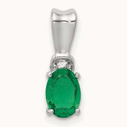 Diamond and Oval Emerald Pendant — photo set
