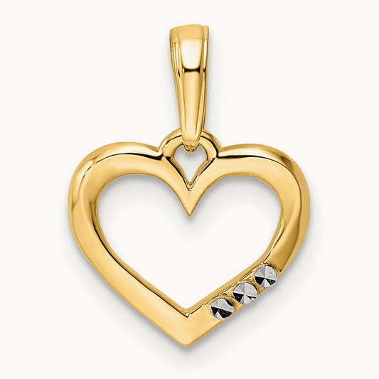 and Diamond-cut Heart Pendant — photo set