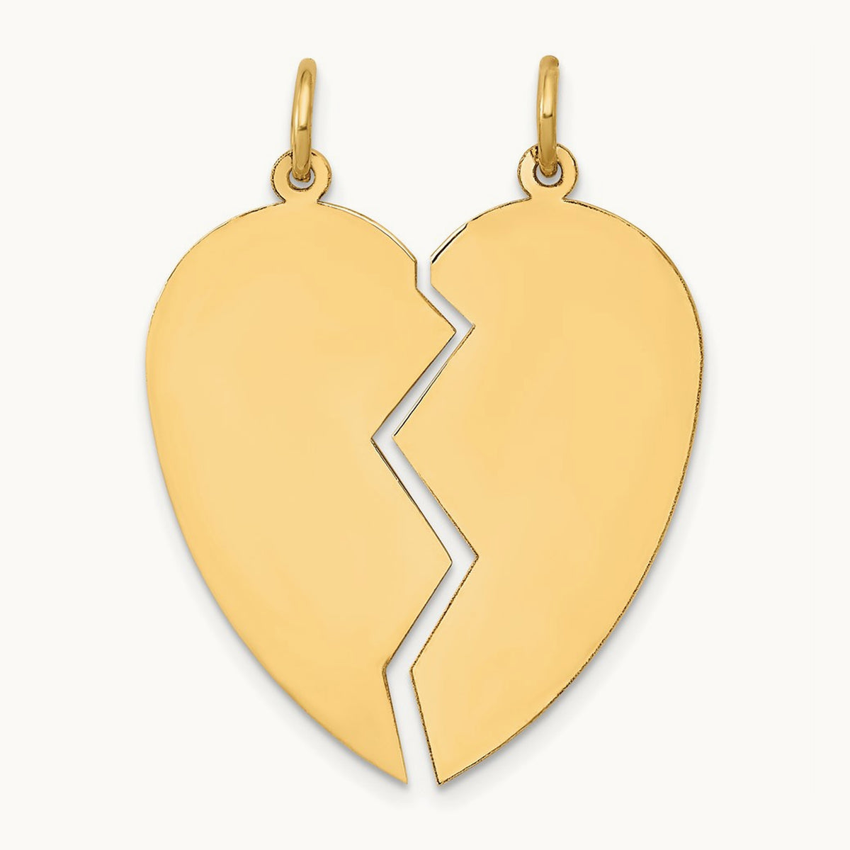 2 piece Heart Charm Set — 14K Yellow Gold