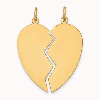 2 piece Heart Charm Set — 14K Yellow Gold