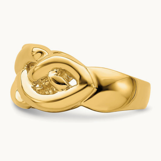 Polished Entwined Braided Ring, 14K