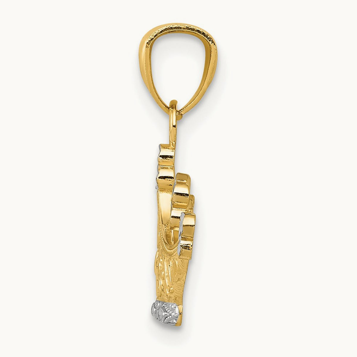 Crown Pendant, 14K with Rhodium