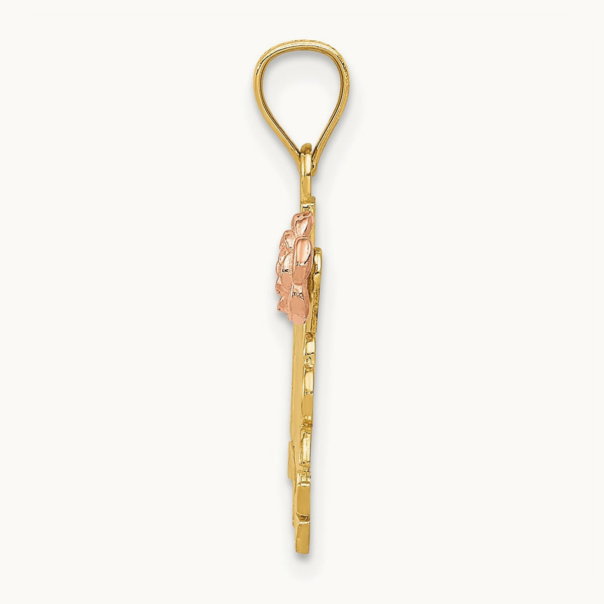 #1 MADRE Pendant, 14K Yellow with Rose Gold