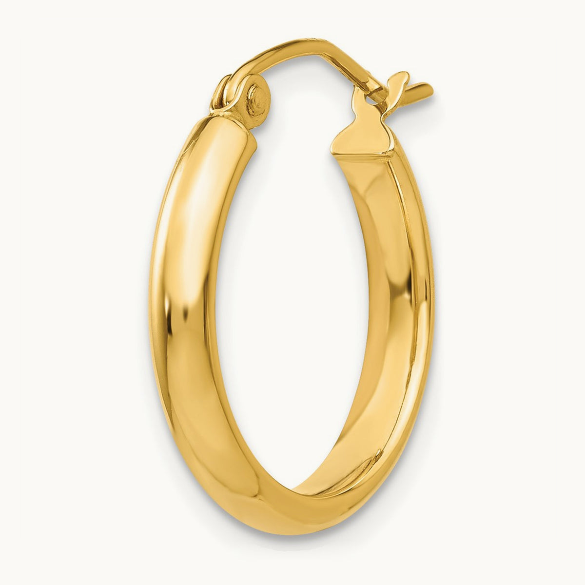 Single 14k Polished Hoop Earring
