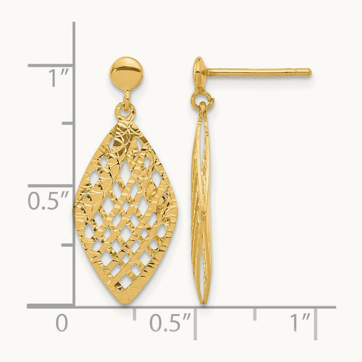 Polished D/C Post Dangle Earrings — Leslie's — photo set