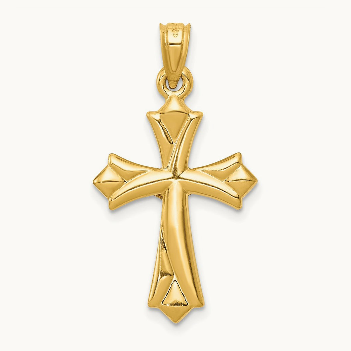 Reversible Crucifix Pendant — 14K Yellow Gold, 30mm