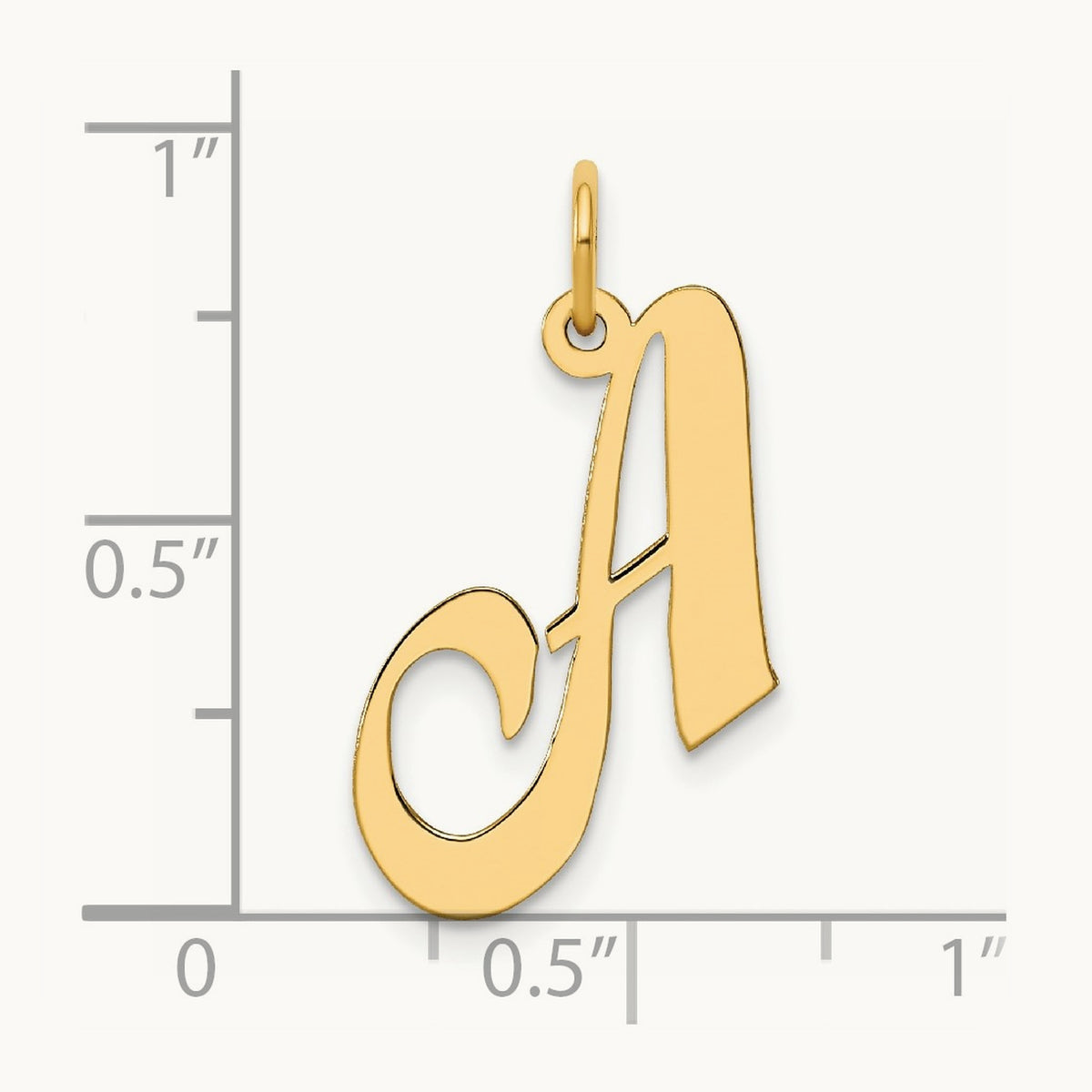 Medium Fancy Script Initial Charm