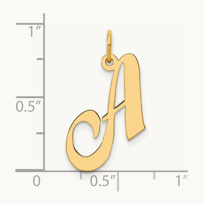 Medium Fancy Script Initial Charm