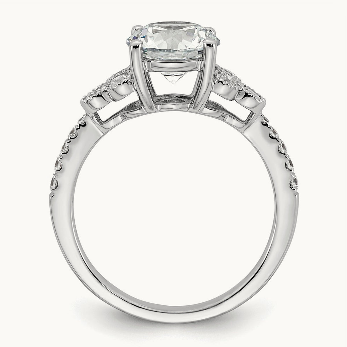 Round Semi-Mount Engagement Ring — 2 ct, 7