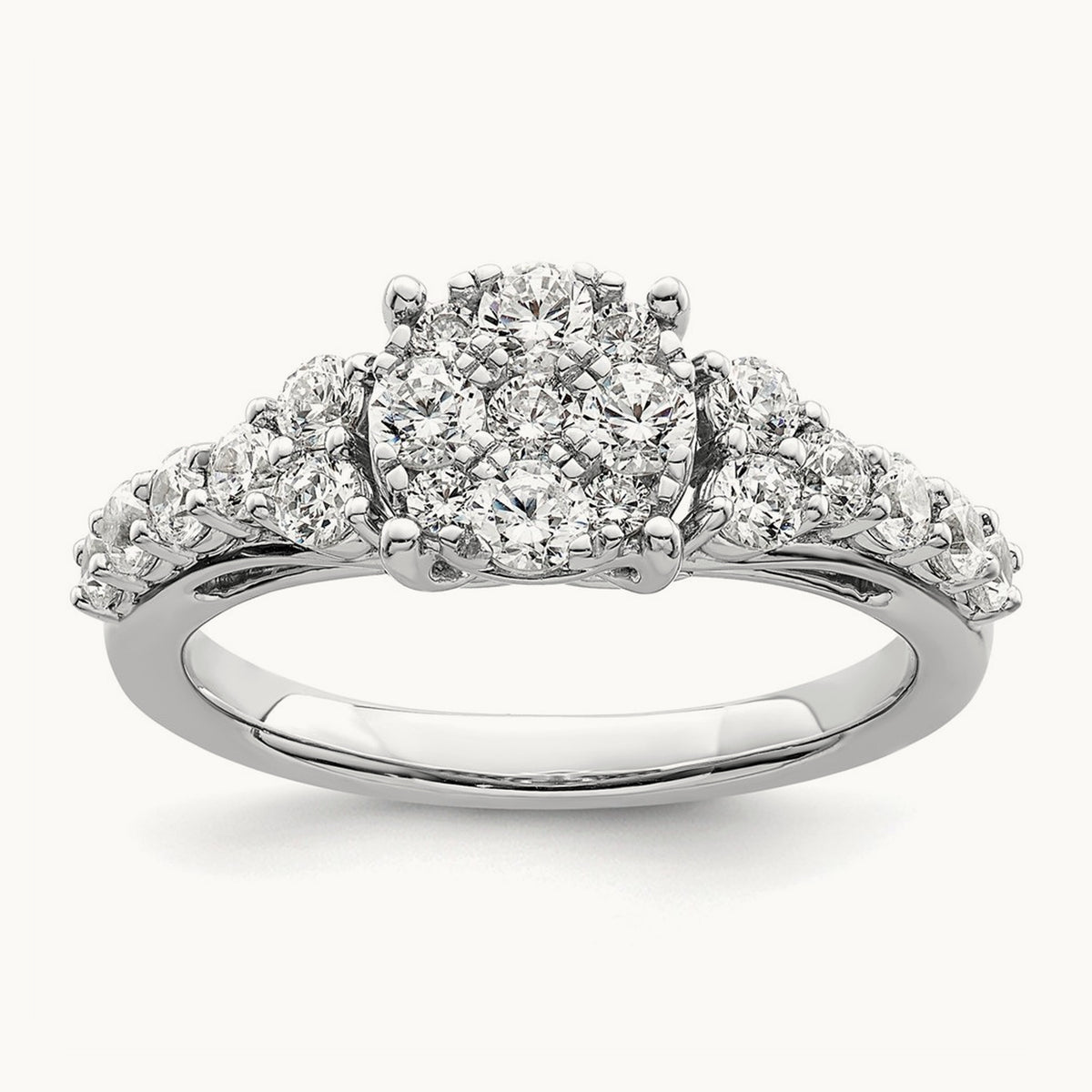 Cluster Engagement Ring, 1.00 ct tw Lab-Grown Diamond