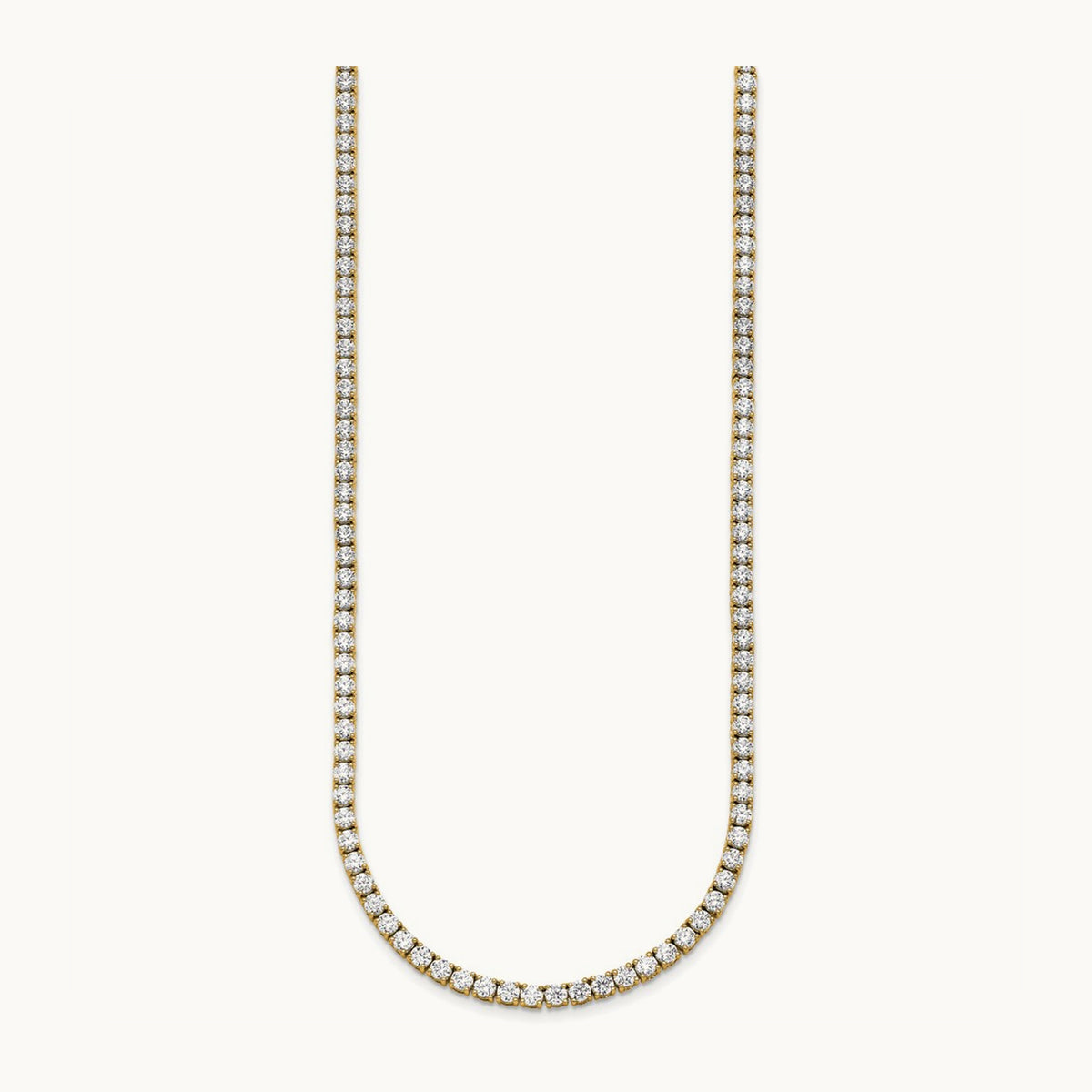 Straight Tennis Necklace, 13 1/2-17 7/8 ct Lab-Grown Diamond