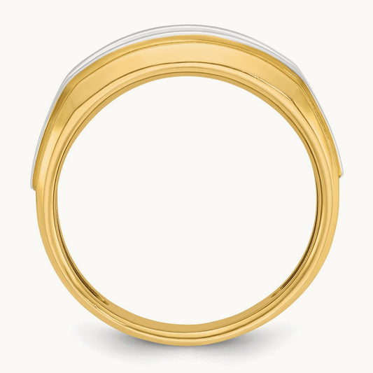 w/ IBGoodman Men's Polished 7-Stone Diamond Ring — photo set
