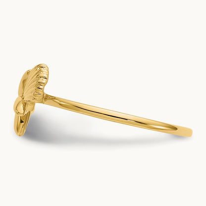 Polished Shell & Starfish Ring, 14K