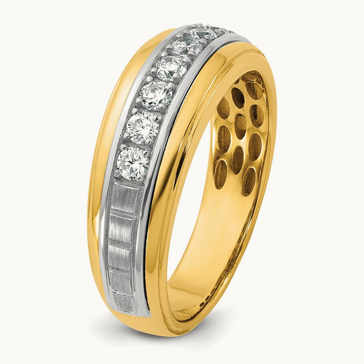 14ktt IB Goodman Mens Satin Diamond Ring Mounting