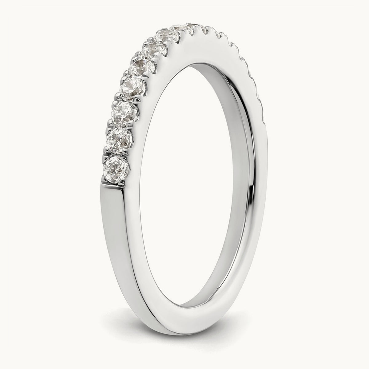 Diamond Wedding Band, 14K White Gold