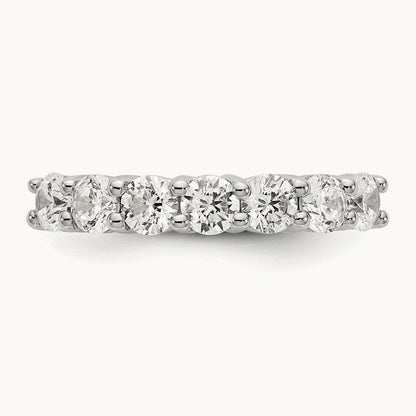 7-Stone Diamond Band, 14K White Gold