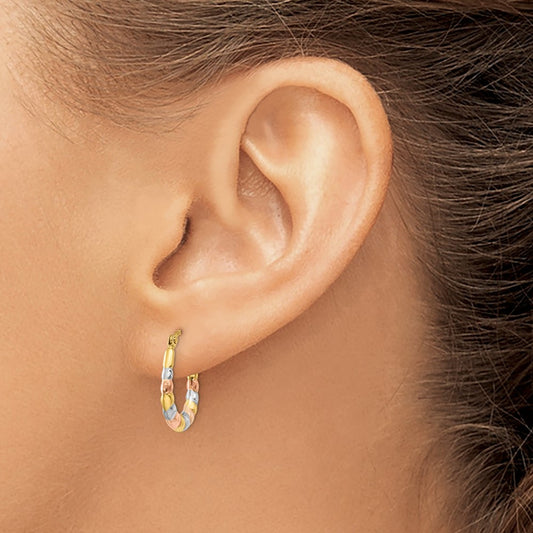 & and Hollow Scalloped Hoop Earrings — photo set