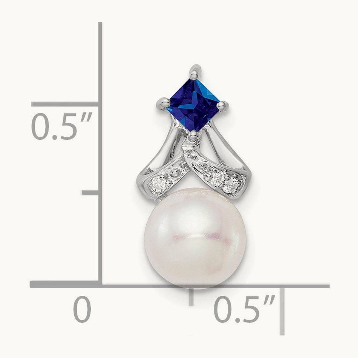 FWC Pearl Sapphire & Diamond Chain Slide, 14K White Gold